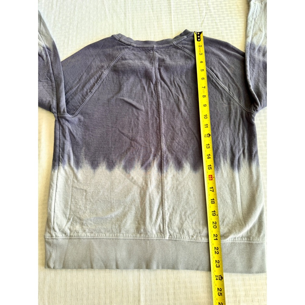 Athleta Dip Dye Sweatshirt Purple Grey Ombre Raglan Pullover Small RN 54023 - Picture 6 of 13